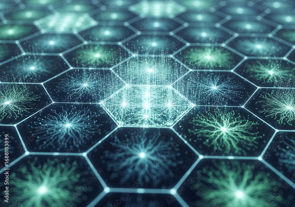 Poster abstract network connection.