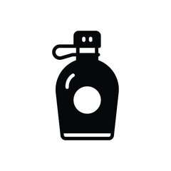 Black solid icon for handwash bottle