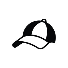 Black solid icon for cap