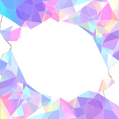 Abstract Polygonal Background in Pastel Pink Purple Blue Tones with Irregular Geometric Shapes and White Space Central Composition Low Angle Shot