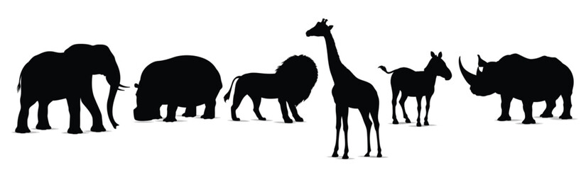 african safari animal icon of wild savanna mammal.