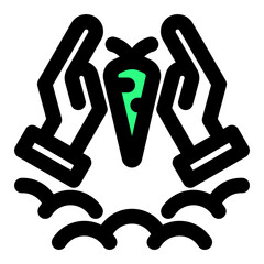 Harvesting Outline Color Green Icon
