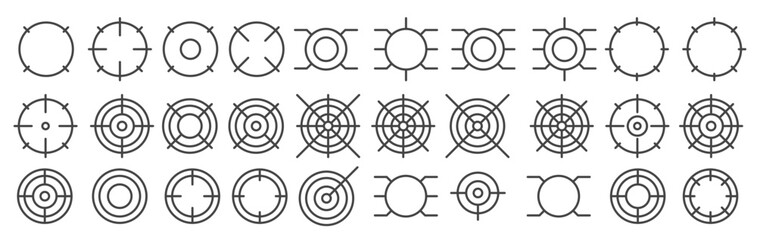 arrow target icon diagram focus target select
