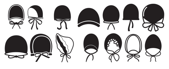 baby bonnet silhouette