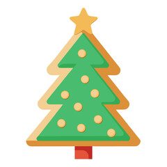 Christmas tree shaped cookie graphic design