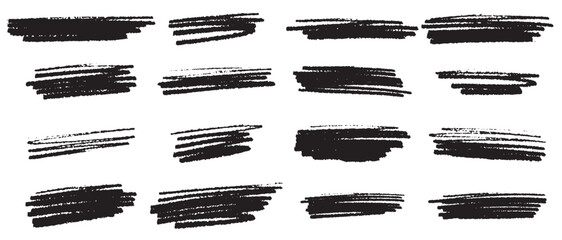 collection of vector brush hand drawn graphic element set