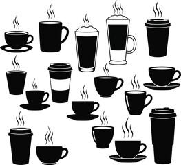 Obraz premium seamless pattern with coffee cups