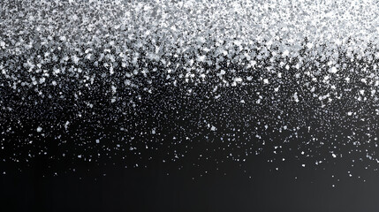 Obraz premium Silver Foil Frame. Silver glitter gradient stack. Sparkling dust particles. Vertical luxury sparkling. Premium design, wedding, vip cover template, grand opening, flyer. Stock Illustration