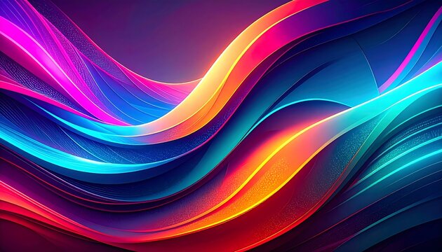 Abstract vibrant wavy design