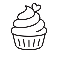 Dessert Line Icons Cozy Illustration