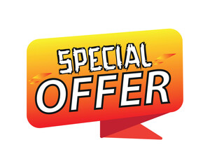 Special Offer Gradient Vector Label, Modern Discount Sale Promotion Tag, Web Element Graphic