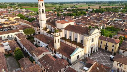 Aerial View Capturing Pontevico Village