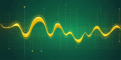 A financial data chart like a digital heartbeat pulse on a market monitor