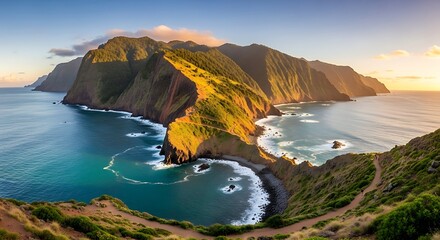 Coastal Landscape of Madeira Island.