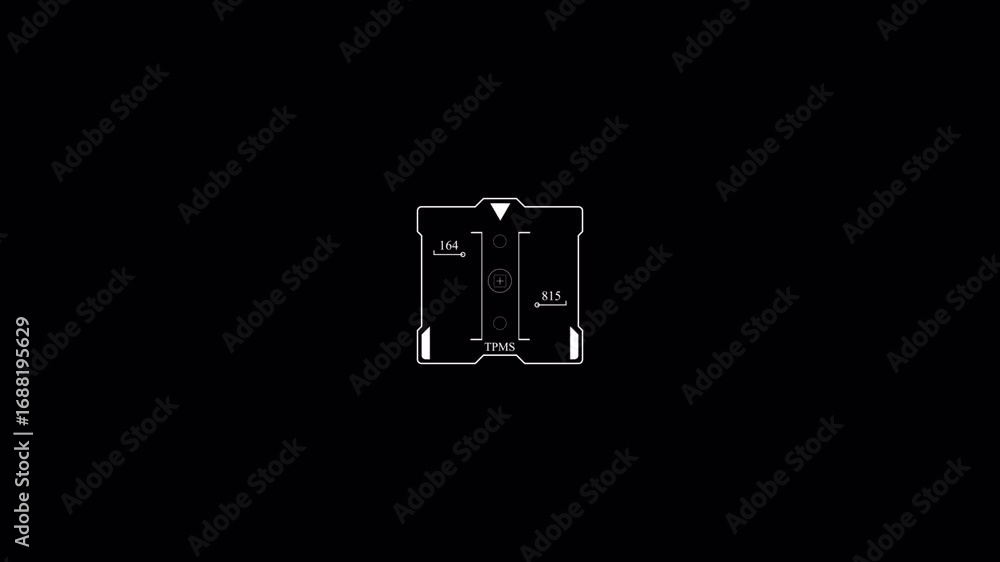 Poster abstract futuristic interface design elements