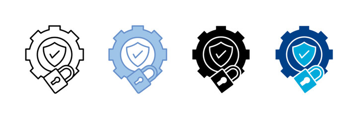 Security Settings  Icon Set Multiple Style Collection