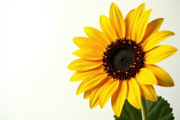 Fototapeta premium Large sunflower seed, sharp focus, clean white background, single, seed