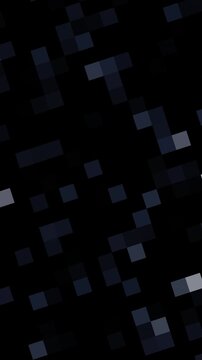 Abstract digital animation with pixelated movement and dark aesthetic design