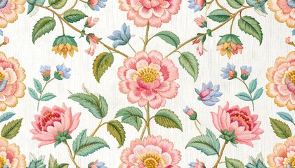Delicate floral pattern on a light background