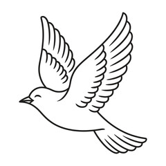 Obraz premium Soaring dove of peace and freedom with open wings in elegant minimalist style