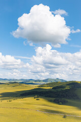 Obraz premium a grassland under the clouds