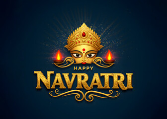Happy Navratri celebration greeting with colorful abstract pattern and traditional festive art. Happy Navratri wishes with colorful poster.
