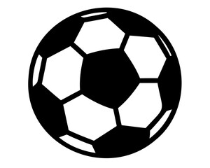 Obraz premium Black and white image of a traditional soccer ball design