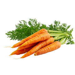 Vibrant fresh carrots with leafy green tops, perfect for healthy eating and culinary inspiration, offering natural goodness.