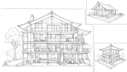 sketch of house sketch