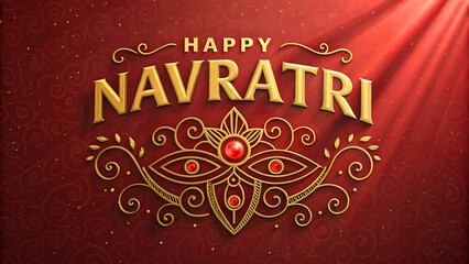Happy Navratri celebration greeting with colorful abstract pattern and traditional festive art. Happy Navratri wishes with colorful poster.
