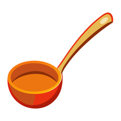 Minimalist gravy ladle icon for culinary and food service