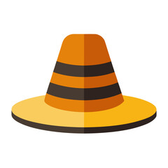 Minimalist pilgrim bonnet hat vector illustration