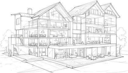 Fototapeta premium drawing of house