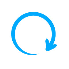 Hand-Drawn Doodle Refresh Icon Vector with transparent background