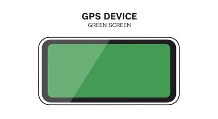 GPS Device with Green Screen Display for Navigation and Location Tracking, a Modern Technology