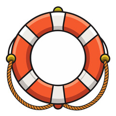 Lifebuoy with Rope flat Icon