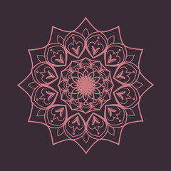 Pastel Mandala Vector with Minimal Symmetry and Modern Decorative Shapes