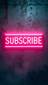 Neon Subscribe Wall Sign