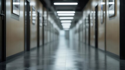 Empty corridor in modern building