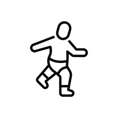 Black line icon for kid