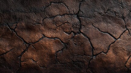 Obraz premium Vintage leather surface with cracks