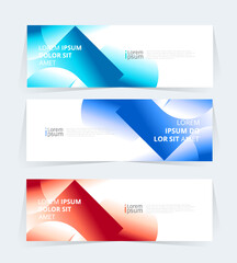 Fototapeta premium Geometric banner design with Vector presentation template.