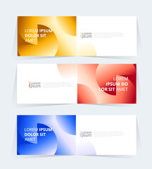 Geometric banner design with Vector presentation template.