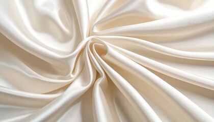 Obraz premium Cream Satin Fabric Texture: Elegant Drape & Soft Sheen for Design Inspiration