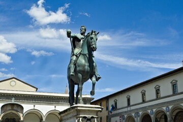 Equestrian statue of Ferdinand the Great in the Italian city of Florence