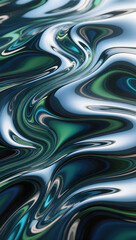 Obraz premium Abstract swirling liquid background with glossy textures