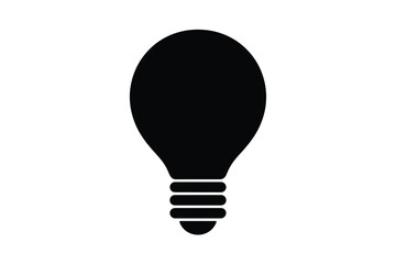 Fototapeta premium Simple silhouette of a classic light bulb icon graphic
