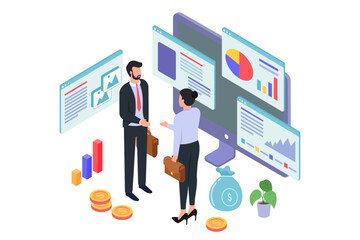 Work and Office Business Illustration