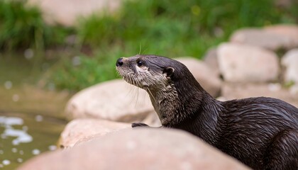 Otter by Water, Wildlife Close-up