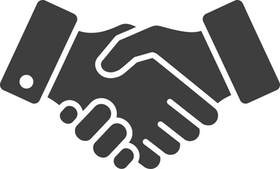 Business partnership handshake icon agreement cooperation deal success corporate symbol vector